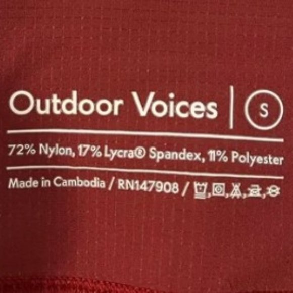 EUC Outdoor  Voices Orange Colorblock TechSweat Zoom Leggings - Picture 6 of 6